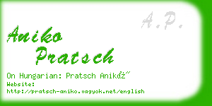 aniko pratsch business card